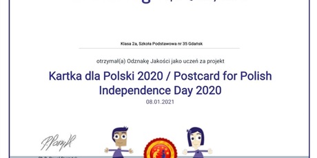 Powiększ grafikę: przykład kartki  dla Polski